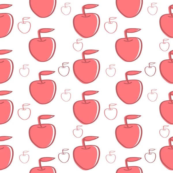 Красный фон яблок — стоковый вектор
