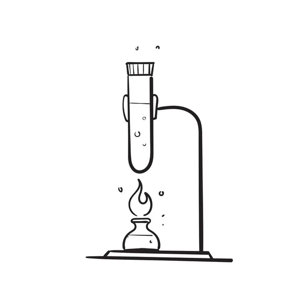 Çizimi Karalama Laboratuvarı Ekipman Örnekleme Vektörü Izole Edildi — Stok Vektör