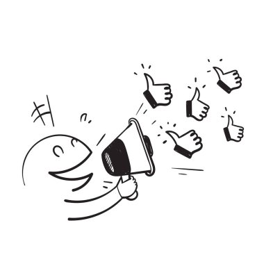 El çizimi megafon başparmak yukarı hareket sembolü gibi bir şey.