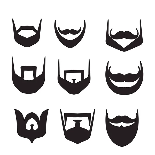 Dessin Main Moustache Moustache Collection Vectorielle Illustration — Image vectorielle