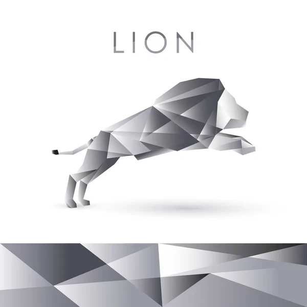 Retrato vetorial abstrato do leão — Vetor de Stock