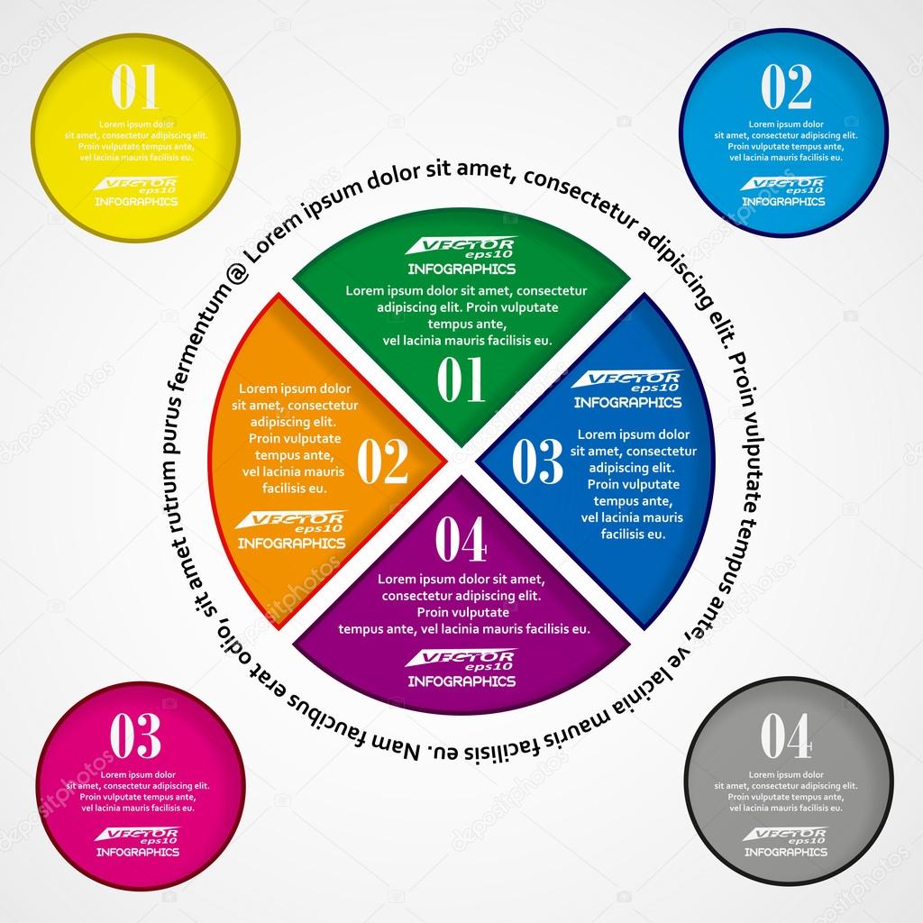 Infographic  color circles  conception