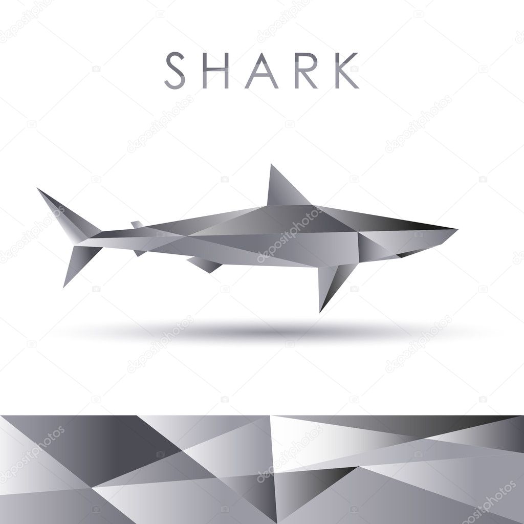 Shark abstract vector portrayal