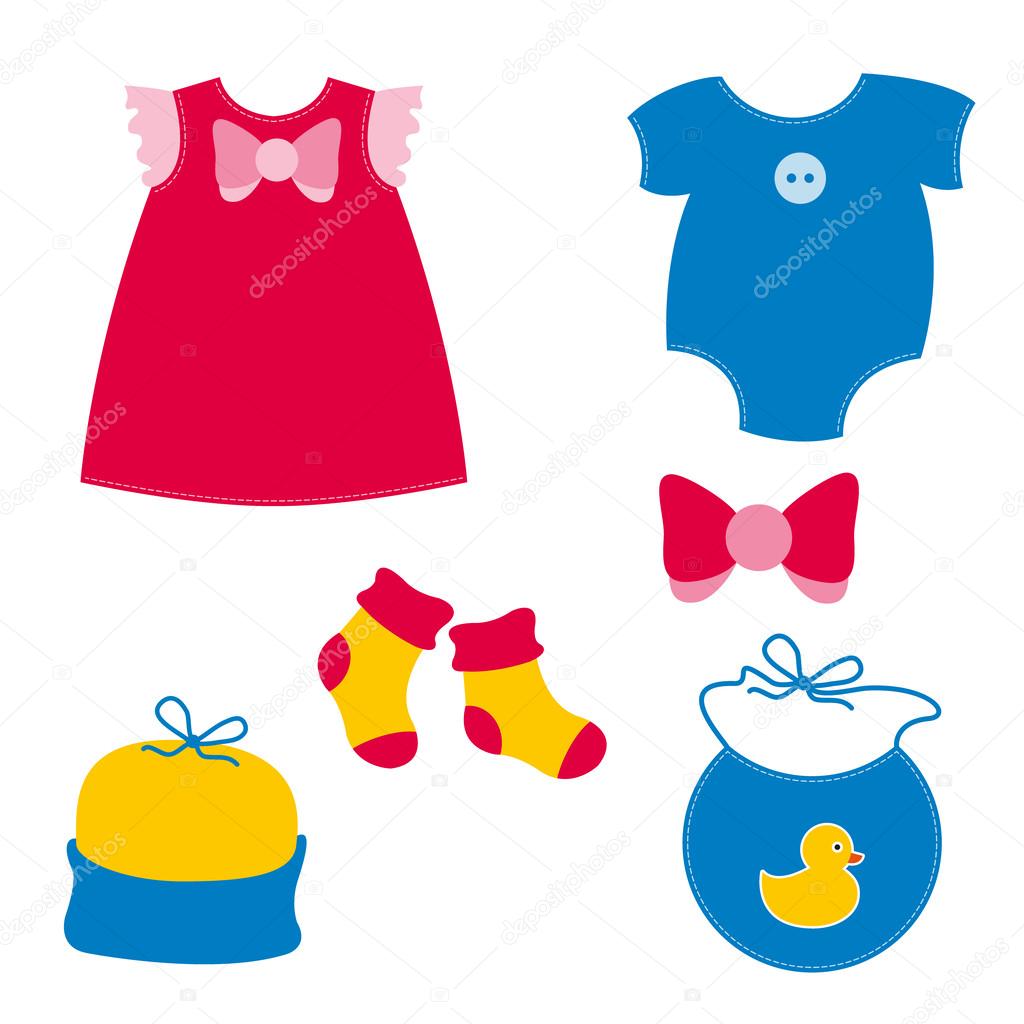 roupas de bebê — Vetor de Stock © Ardely #44137297