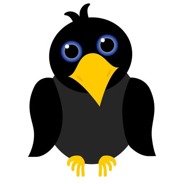 Corbeau noir — Image vectorielle
