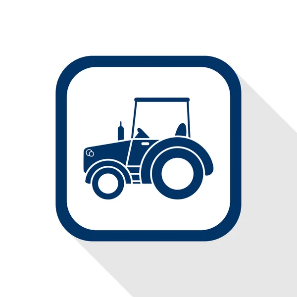 Tractor icono plano — Vector de stock