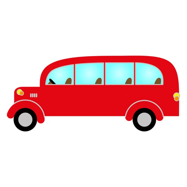 Червоний автобус — стоковий вектор