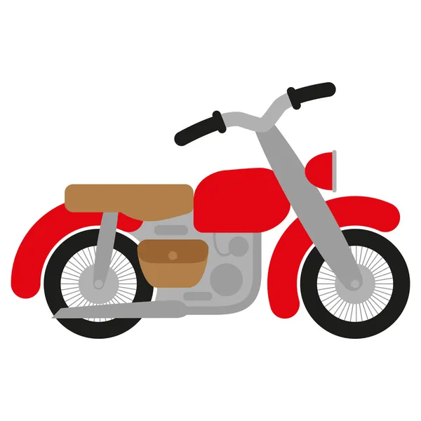 Röd motorcykel — Stock vektor