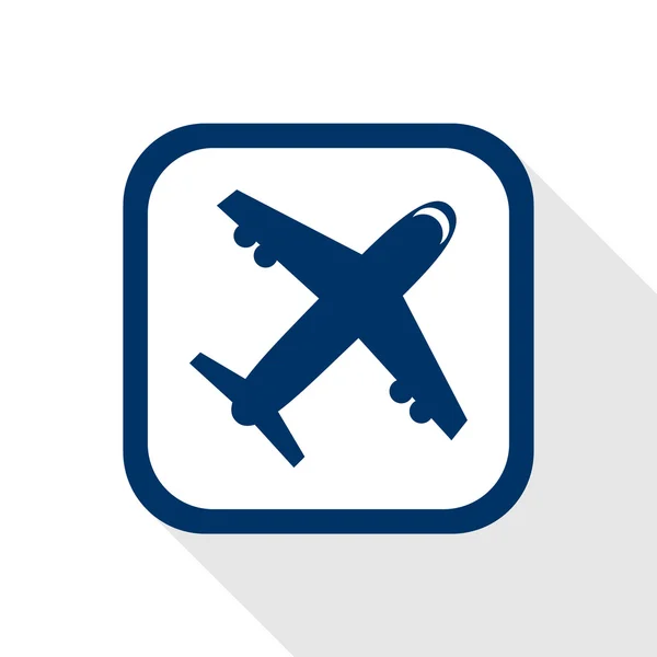 Airplane flat icon — Stock Vector