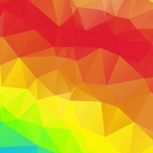 ベクトル抽象的な不規則な多角形の背景 三角形の低ポリパターン フルスペクトルマルチカラー虹鮮やかなネオン — ストックベクタ