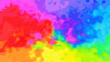 abstract animated twinkling stained background full HD seamless loop video - watercolor splotch effect - neon rainbow full color spectrum - magenta, pink, red, orange, yellow, green, blue, violet, purple