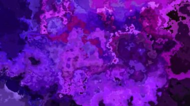 soyut animasyon ışıltılı arka plan tam HD dikdörtgen döngü videosu - suluboya benek sıvı etkisi - renkli kadife mor ametist 