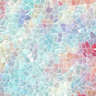 soyut doğa mermer plastik taş taş mozaik döşeme dokusu beyaz harç ile arka plan - şirin holografik ışık pastel rengi