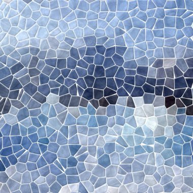 soyut doğa mermer plastik taş mozaik döşeme dokusu beyaz harç ile arka plan - açık kar mavi renk