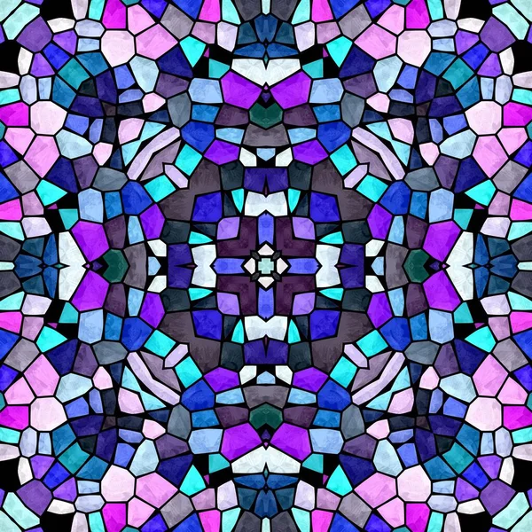 Mosaic Kaleidoscope Jewel Seamless Pattern Texture Background Vibrant Colored Black — Stock Photo, Image