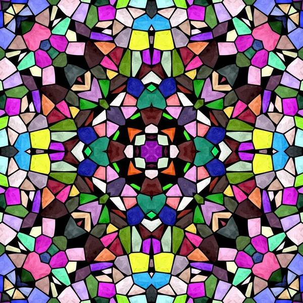 Mosaic Kaleidoscope Jewel Seamless Pattern Texture Background Full Color Rainbow — Stock Photo, Image