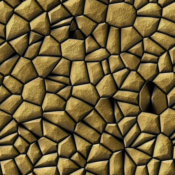 Πέτρες Βότσαλο Ακανόνιστο Μωσαϊκό Μοτίβο Υφή Αδιάλειπτη Φόντο Πεζοδρόμιο Κίτρινο — Φωτογραφία Αρχείου