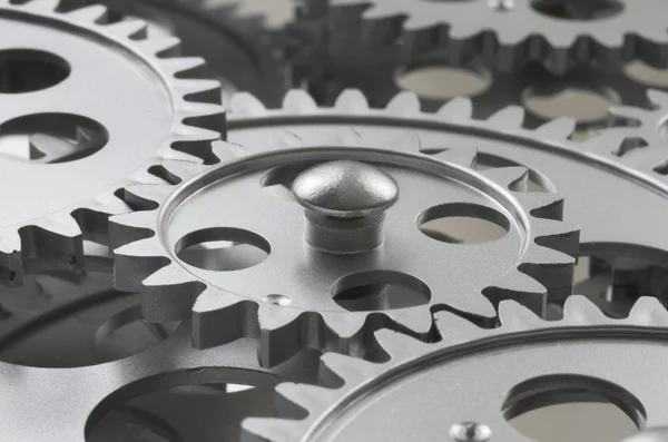 Silver Gears — Stock Photo, Image