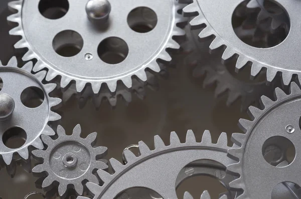 Silver Gears — Stock Photo, Image