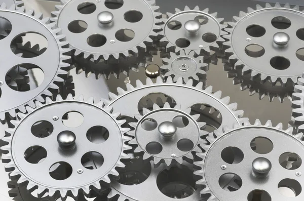 Gears Interlocked Together — Stock Photo, Image