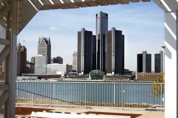 Horizonte de Detroit — Fotografia de Stock