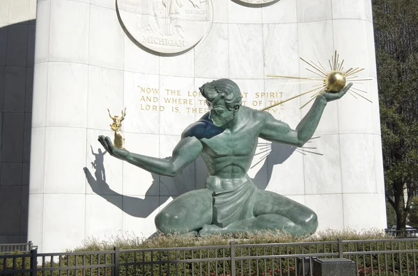 Spirito di Detroit Statua — Foto Stock