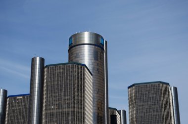 Detroit, 6 Nisan 2014: bina, general Motors'un gm karargahı, Rönesans Merkezi, 6 Nisan 2014 şehir detroit