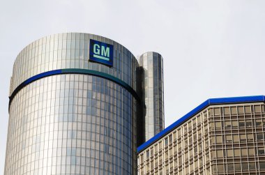 Detroit, 6 Nisan 2014: bina, general Motors'un gm karargahı, Rönesans Merkezi, 6 Nisan 2014 şehir detroit