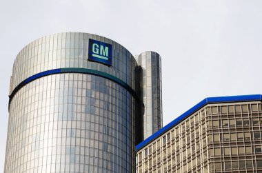 DETROIT, MAY 6, 2014:  General Motors Building, GM Headquarters, Renaissance Center, May 6, 2014, Downtown Detroit clipart