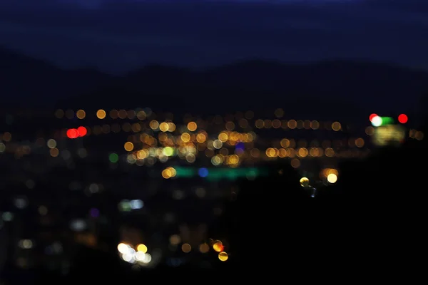 Luces Ciudad Por Noche — Foto de Stock