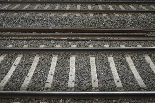 Detalle Ferrocarriles Paralelos — Foto de Stock