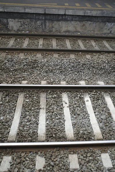 Paralel Demiryollarının Detayları — Stok fotoğraf