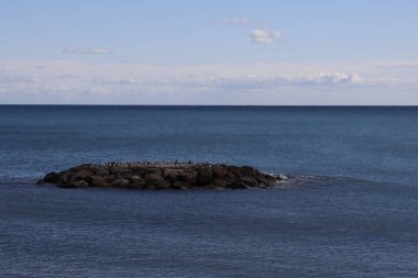 Sitges kıyılarının görüntüsü