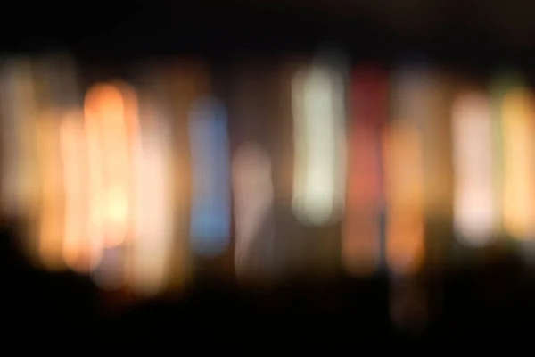 Lumières Ville Avec Effet Bokeh — Photo