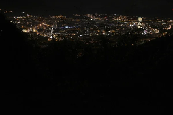 Parque Urbano Bilbau Noite — Fotografia de Stock