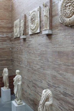 İspanya 'da bir Merida müzesinde Roma harabeleri