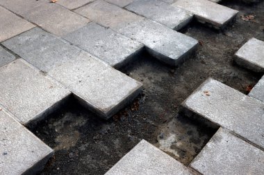 Şehirdeki inşaat alanında.