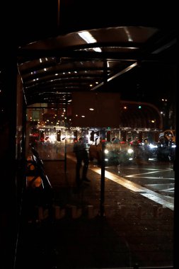 Gece Bilbao 'da şehir ortamı