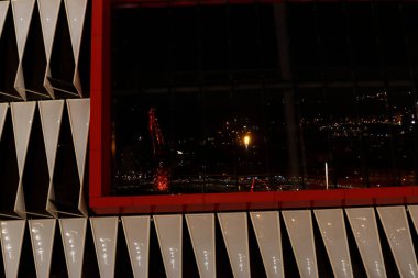 Gece Bilbao 'da şehir ortamı