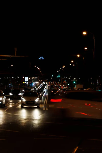 Tráfego Cidade Noite — Fotografia de Stock