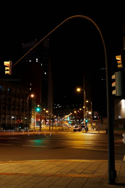 Városi Környezet Bilbaóban Éjszaka — Stock Fotó