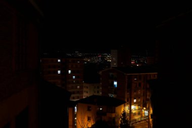 Bilbao 'da gece şehir manzarası
