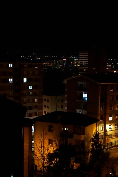 Bilbao Gece Şehir Manzarası — Stok fotoğraf