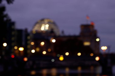 Famous building in Berlin with bokeh effect