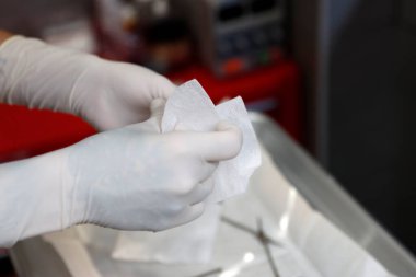 Güzellik merkezinde malzeme.