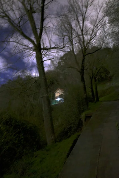 Stadtpark Bei Nacht — Stockfoto
