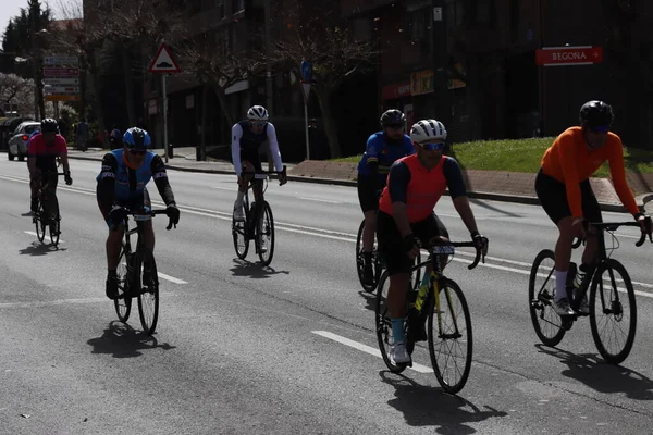 Amateur Motorrijders Tijdens Een Race — Stockfoto