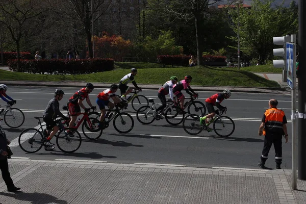 Popularny Wyścig Rowerowy Mieście — Zdjęcie stockowe