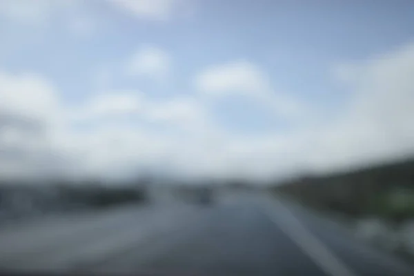 Közúti Utazás Egy Felhős Nap — Stock Fotó