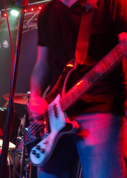 Banda Rock Durante Concerto — Fotografia de Stock